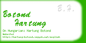 botond hartung business card